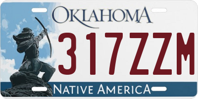OK license plate 317ZZM