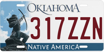 OK license plate 317ZZN