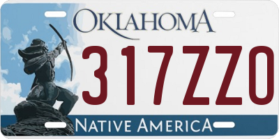 OK license plate 317ZZO
