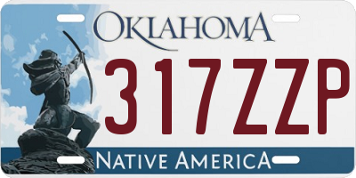 OK license plate 317ZZP