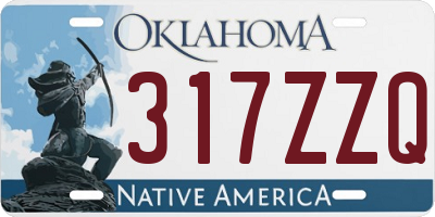 OK license plate 317ZZQ