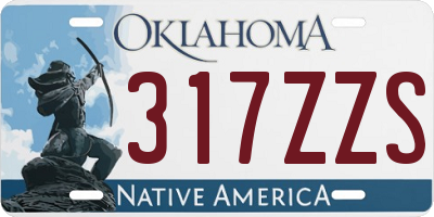 OK license plate 317ZZS