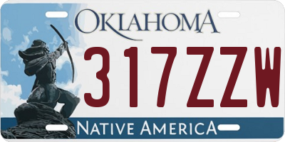 OK license plate 317ZZW