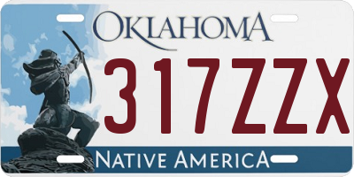 OK license plate 317ZZX