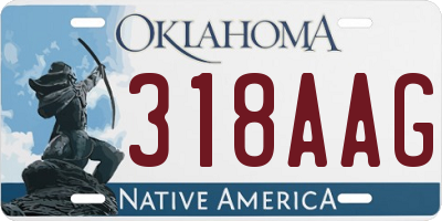 OK license plate 318AAG