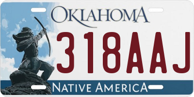 OK license plate 318AAJ