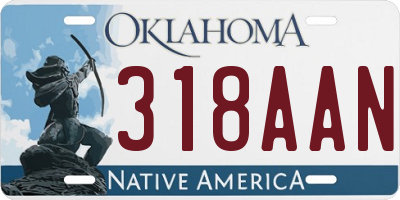 OK license plate 318AAN