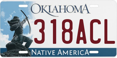 OK license plate 318ACL