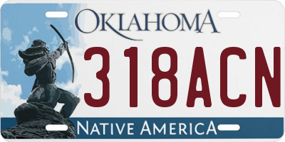 OK license plate 318ACN