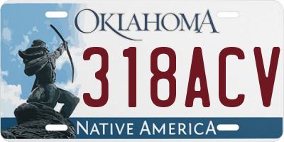 OK license plate 318ACV