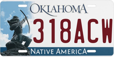 OK license plate 318ACW
