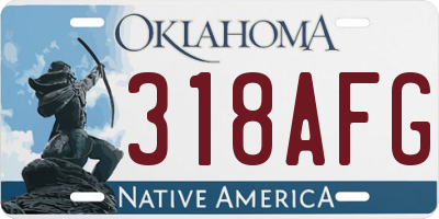 OK license plate 318AFG