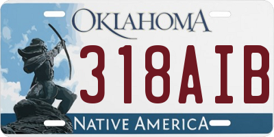 OK license plate 318AIB