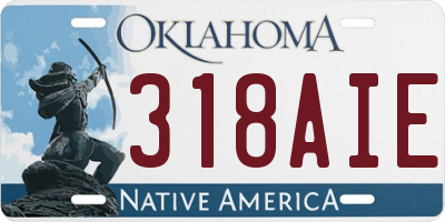 OK license plate 318AIE