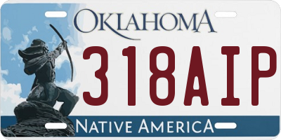 OK license plate 318AIP