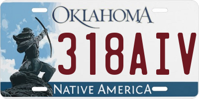 OK license plate 318AIV