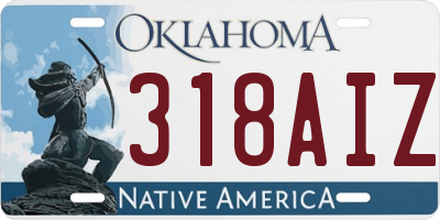 OK license plate 318AIZ