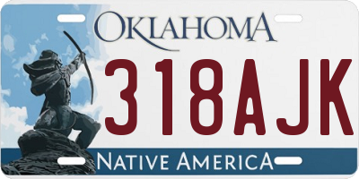 OK license plate 318AJK