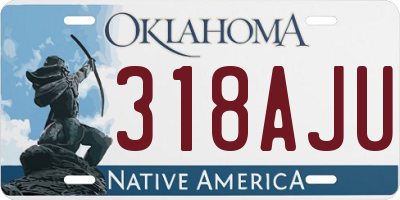 OK license plate 318AJU