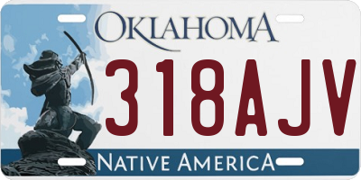 OK license plate 318AJV