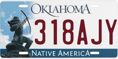OK license plate 318AJY
