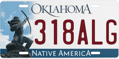 OK license plate 318ALG