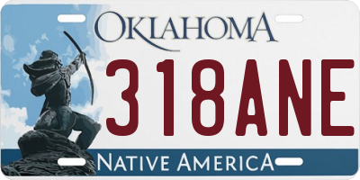 OK license plate 318ANE