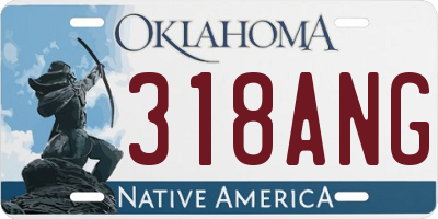 OK license plate 318ANG
