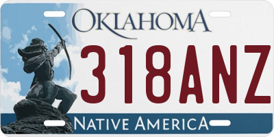 OK license plate 318ANZ