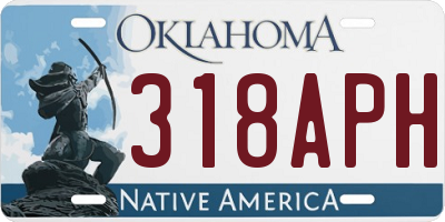 OK license plate 318APH