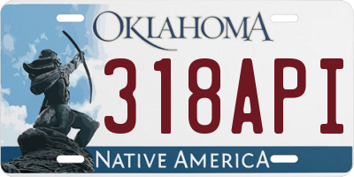 OK license plate 318API