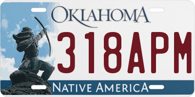OK license plate 318APM