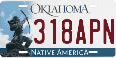 OK license plate 318APN