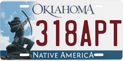 OK license plate 318APT