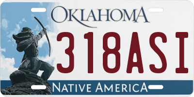 OK license plate 318ASI