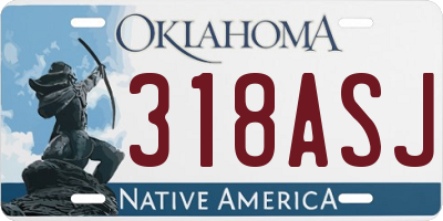 OK license plate 318ASJ