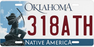OK license plate 318ATH