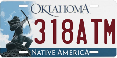 OK license plate 318ATM