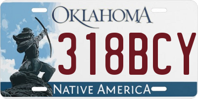OK license plate 318BCY