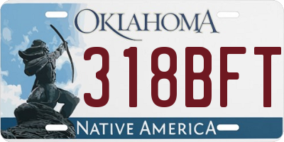 OK license plate 318BFT