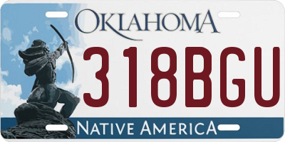 OK license plate 318BGU