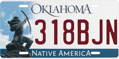 OK license plate 318BJN