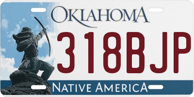 OK license plate 318BJP