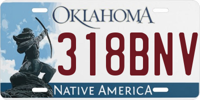 OK license plate 318BNV