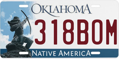 OK license plate 318BOM