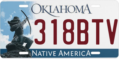 OK license plate 318BTV