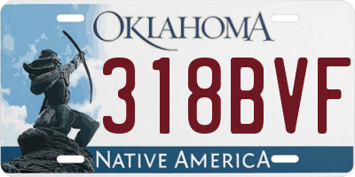 OK license plate 318BVF