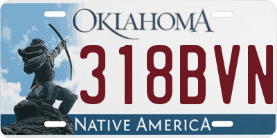 OK license plate 318BVN