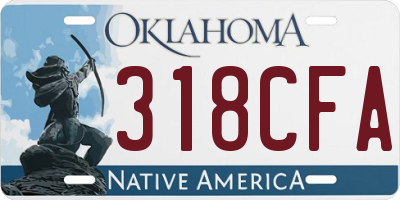 OK license plate 318CFA