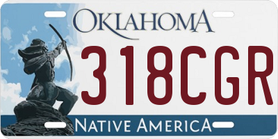 OK license plate 318CGR